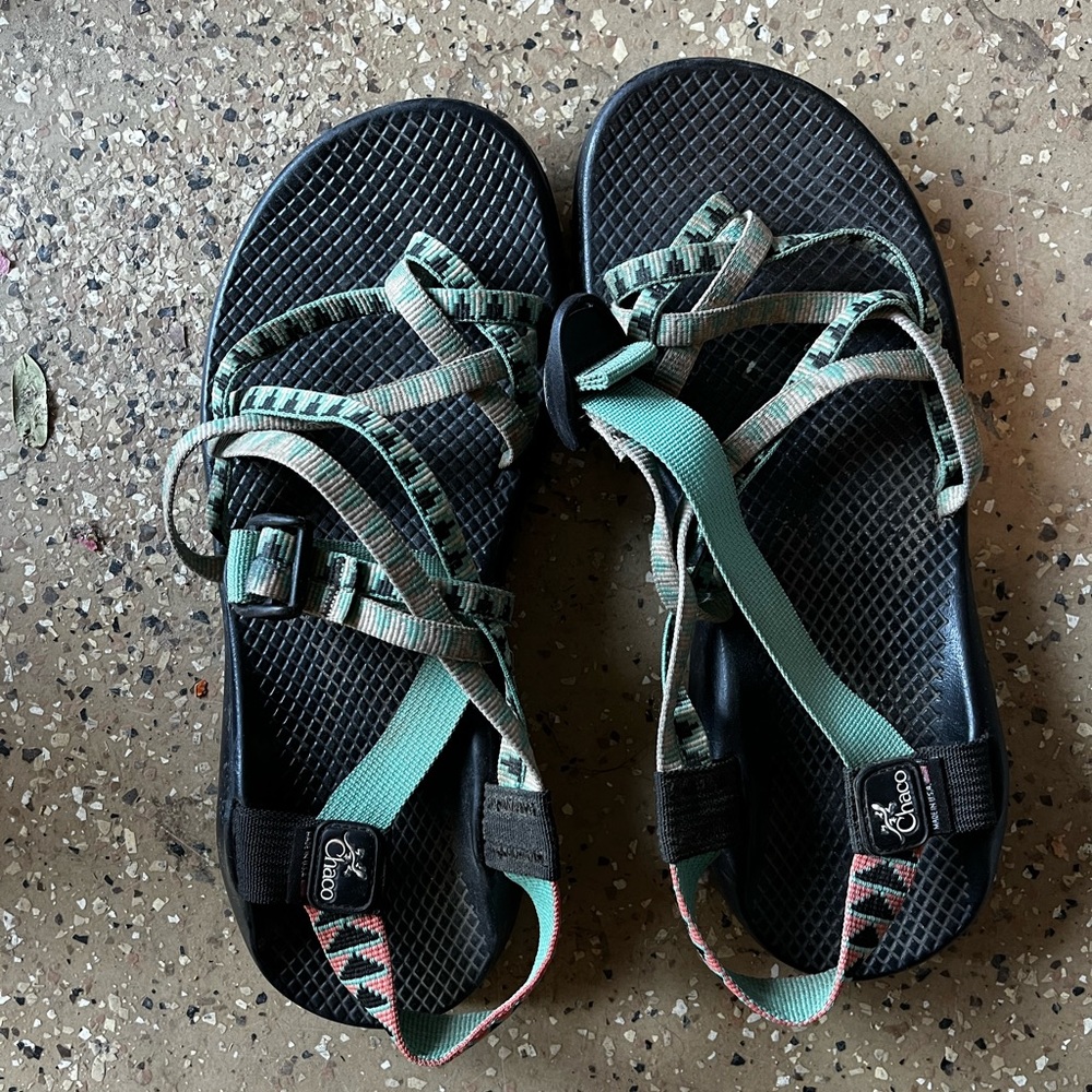 Chaco sandals straps sling back toe ring